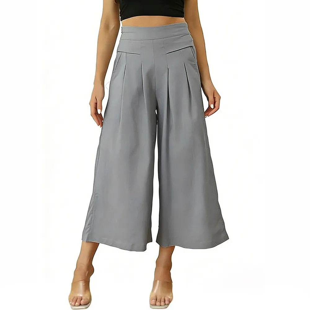 Women's Cotton-Linen Wide-Leg Pants