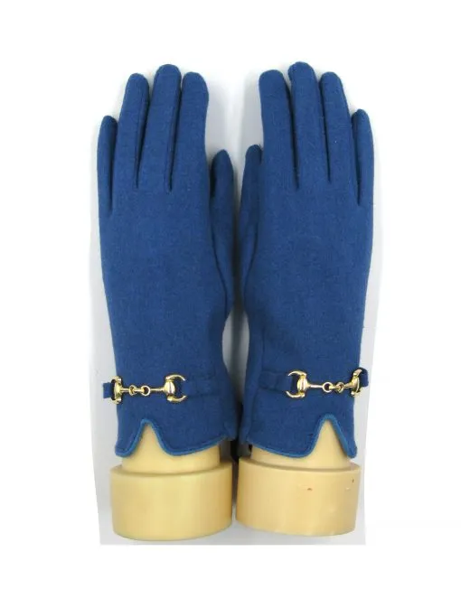 Refined Chain Accent Cashmere Gloves