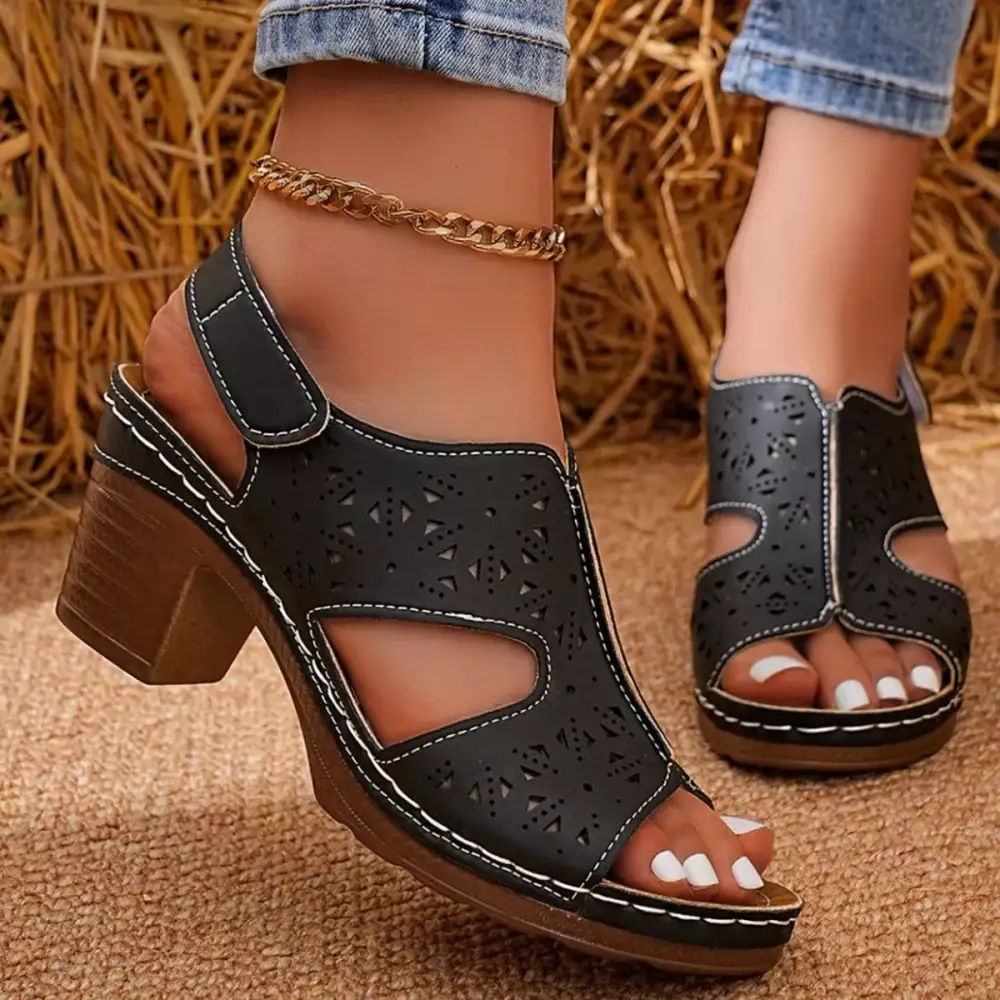 Refined Refined Refined Refined Refined Distinctive Everyday Open Toe Block Heel Sandals