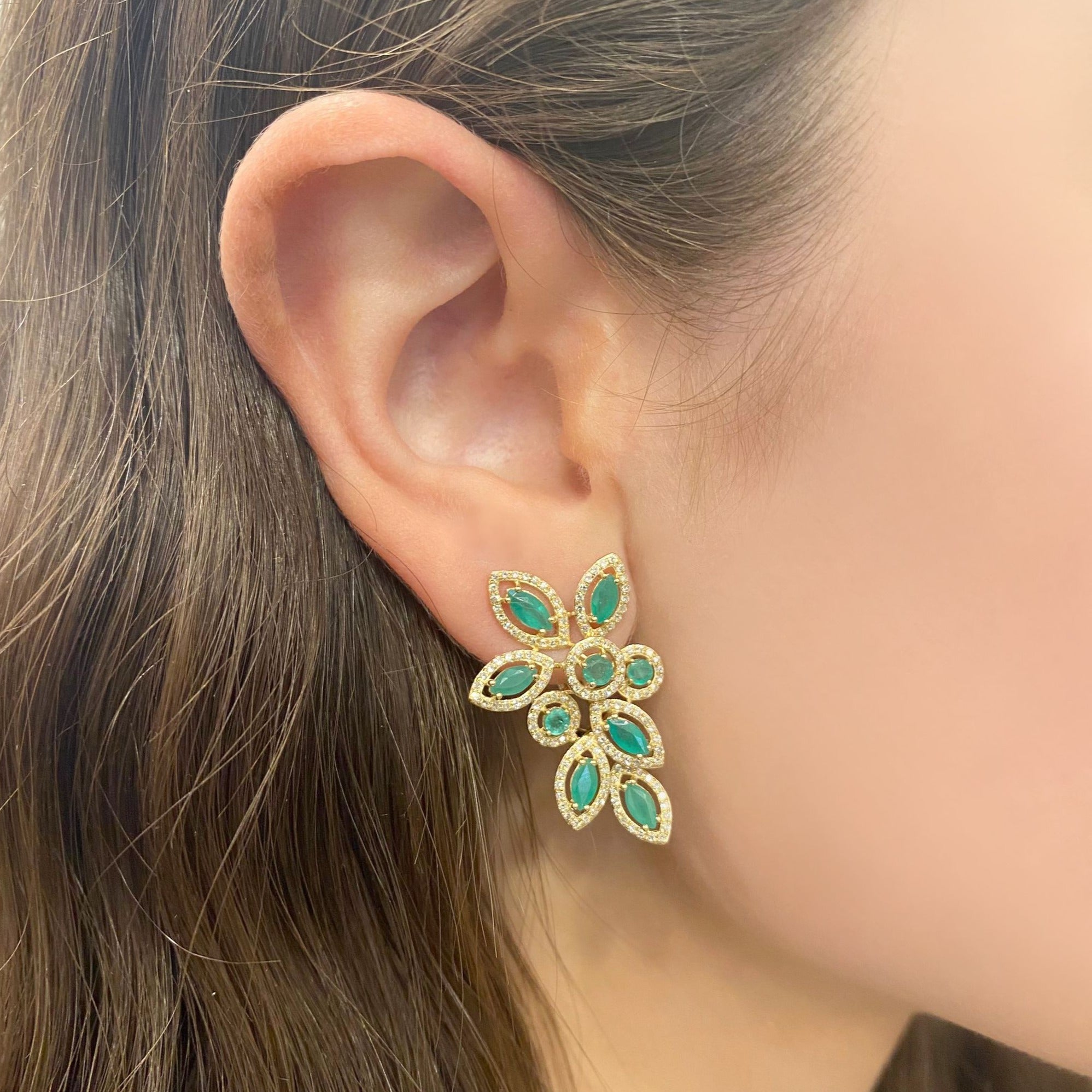 Openwork Petite Gem Detail Earrings