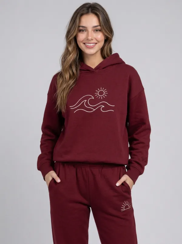 Women's Heather Grey Solid Hoodie & Pants Set