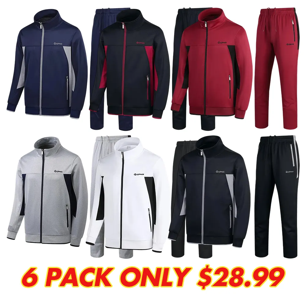Men's Casual Athletic Tracksuit Long Sleeve Sweatsuit
