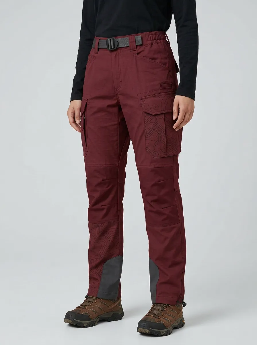 Outdoor Topographic Map Tactical Field Cargo Pants