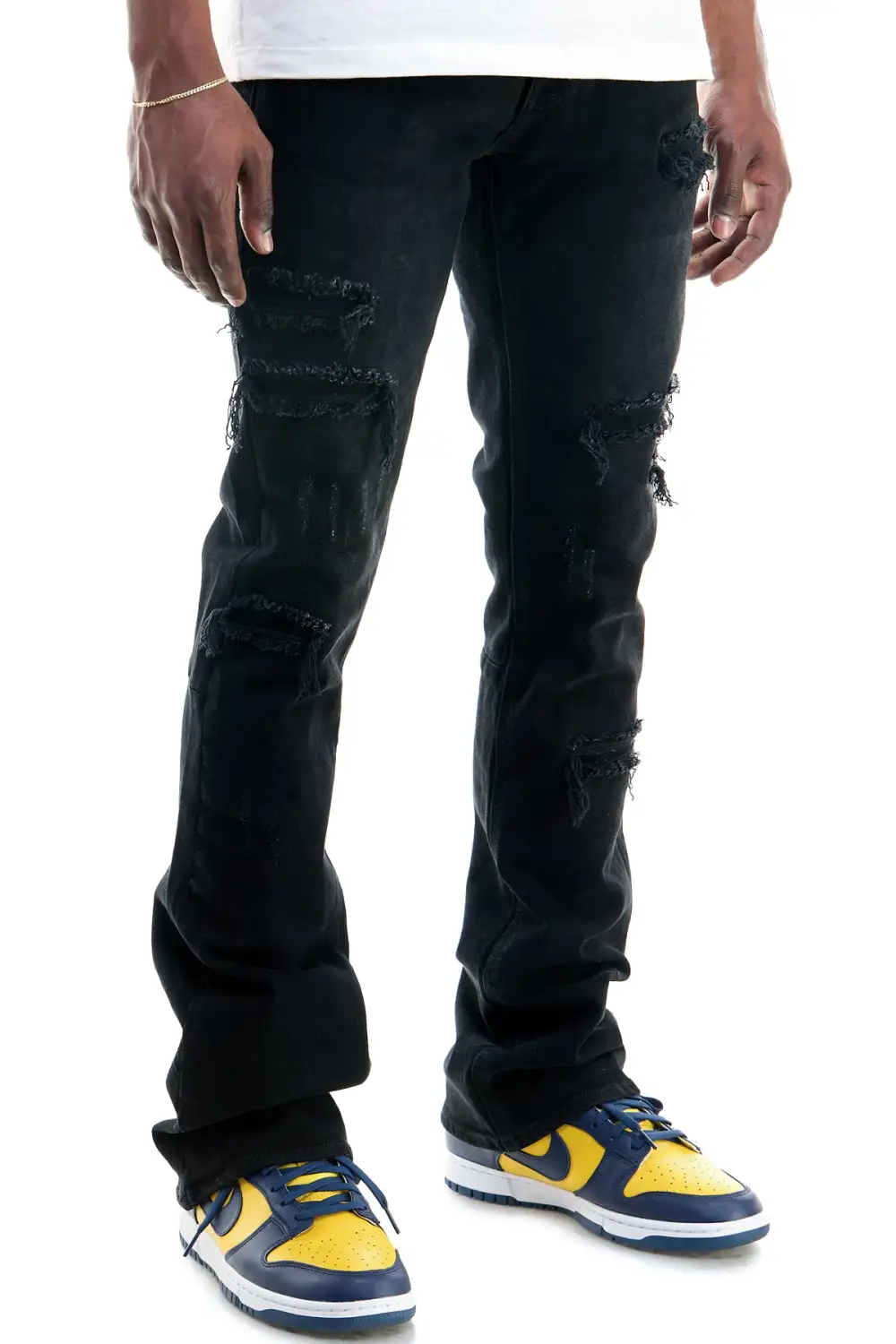 Men's Relaxed Flare Skinny Stacked Jeans
