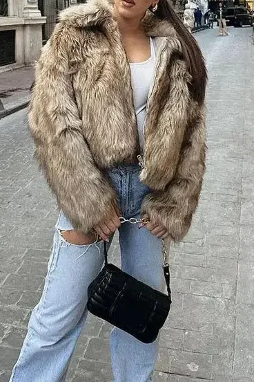 Faux-Leather Textured Jacket