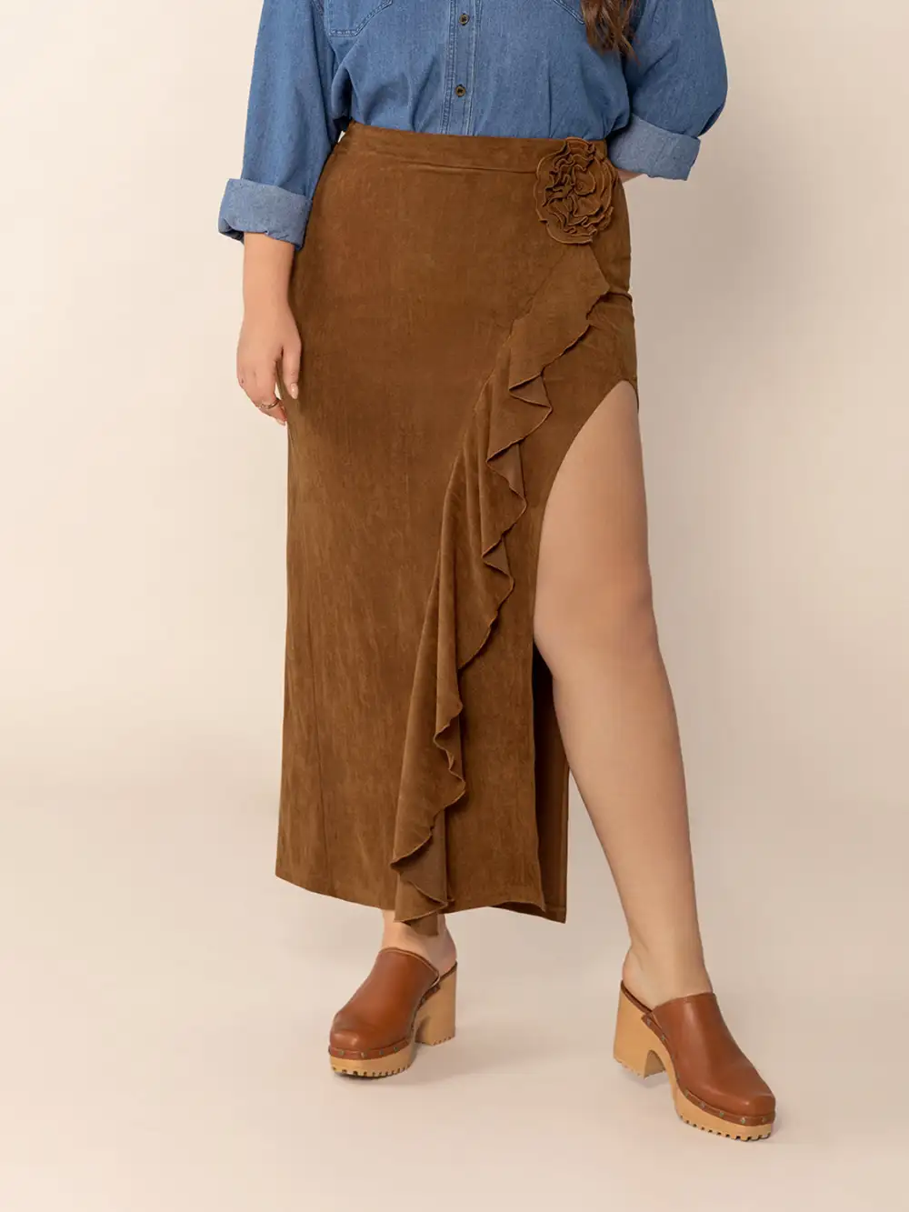 Ruffle Trim Ruffled Skirt
