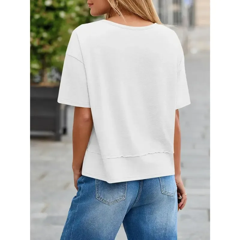 Women's Summer V-neck T-shirt