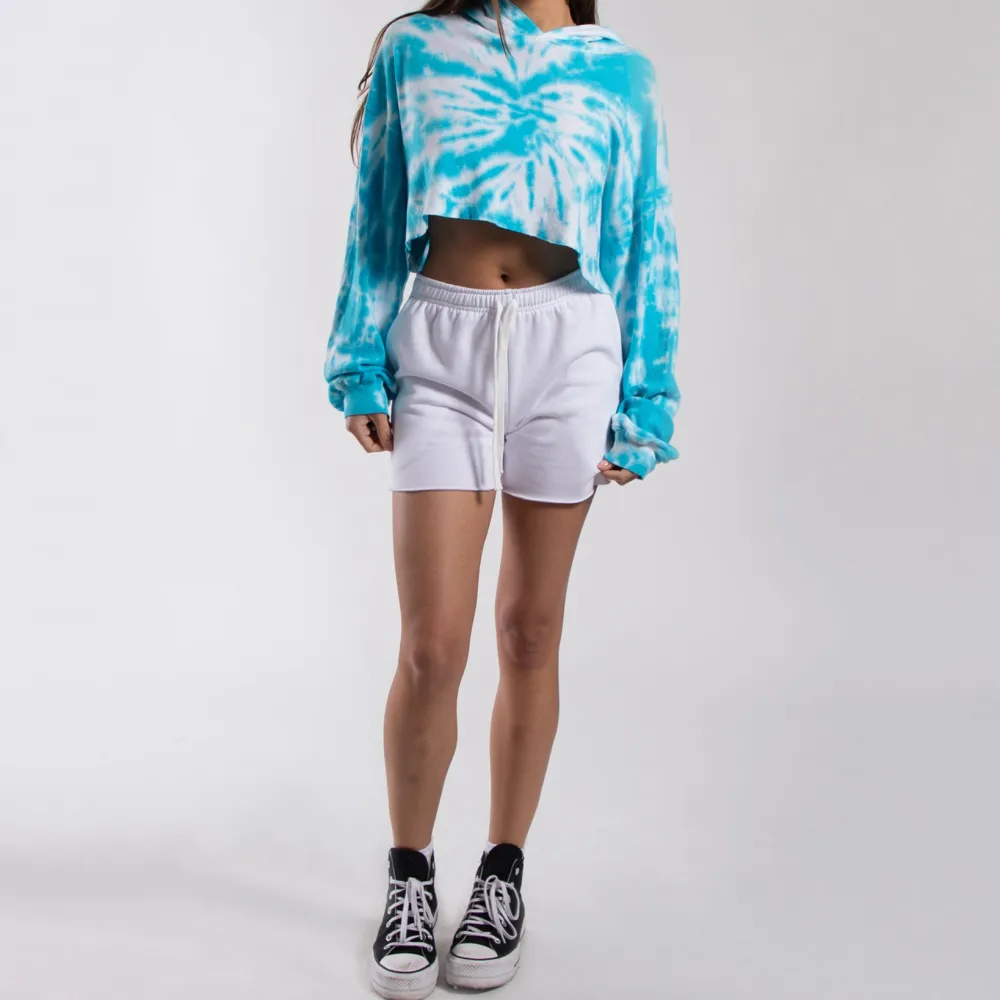 Women's Tie Dye Cropped Hoodie