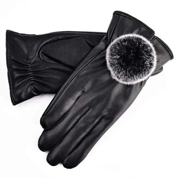 Women'S Fleece Thickened Thermal Touchscreen Gloves 11140247C
