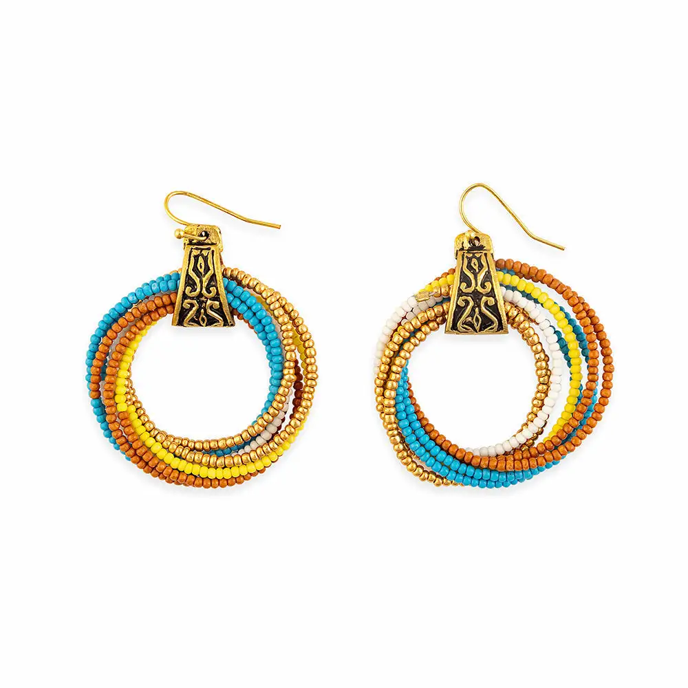 Decorative Openwork Artful Beaded Earrings