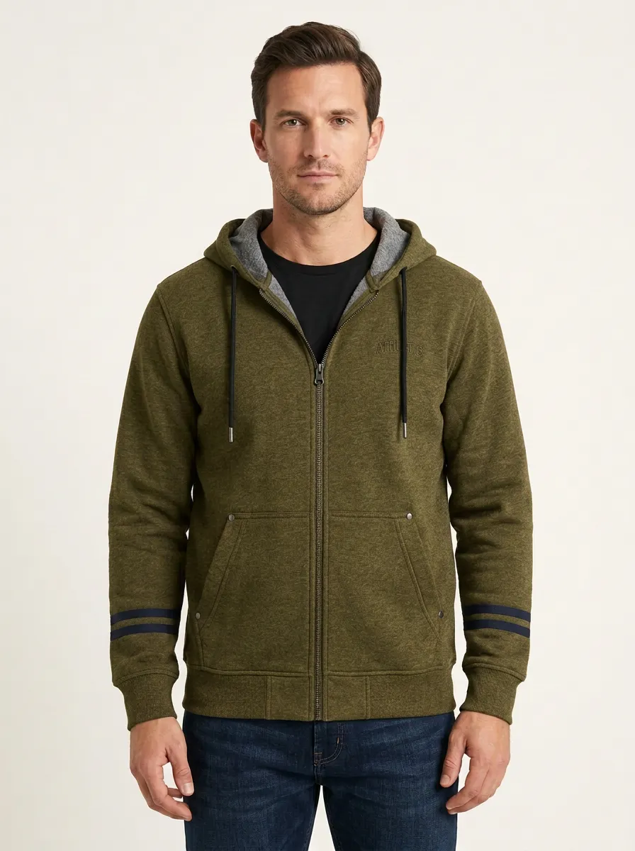 Active Embroidered Zip-Up Active Look Men's Sport Jacket