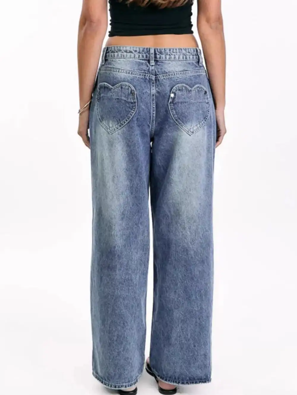 Versatile Wide Leg Denim Jeans