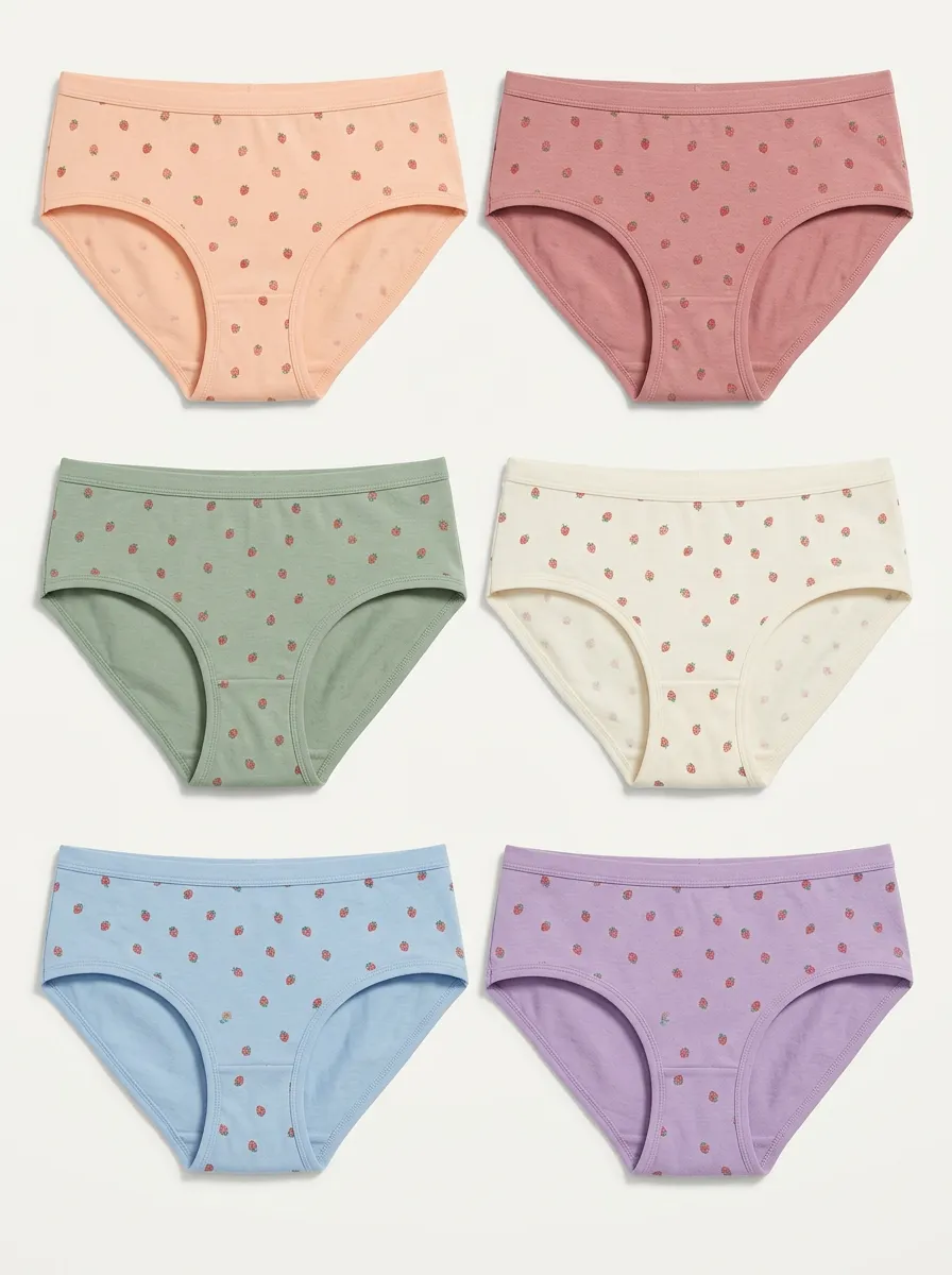 Women's Strawberry Pattern Multi-pack Printed Briefs