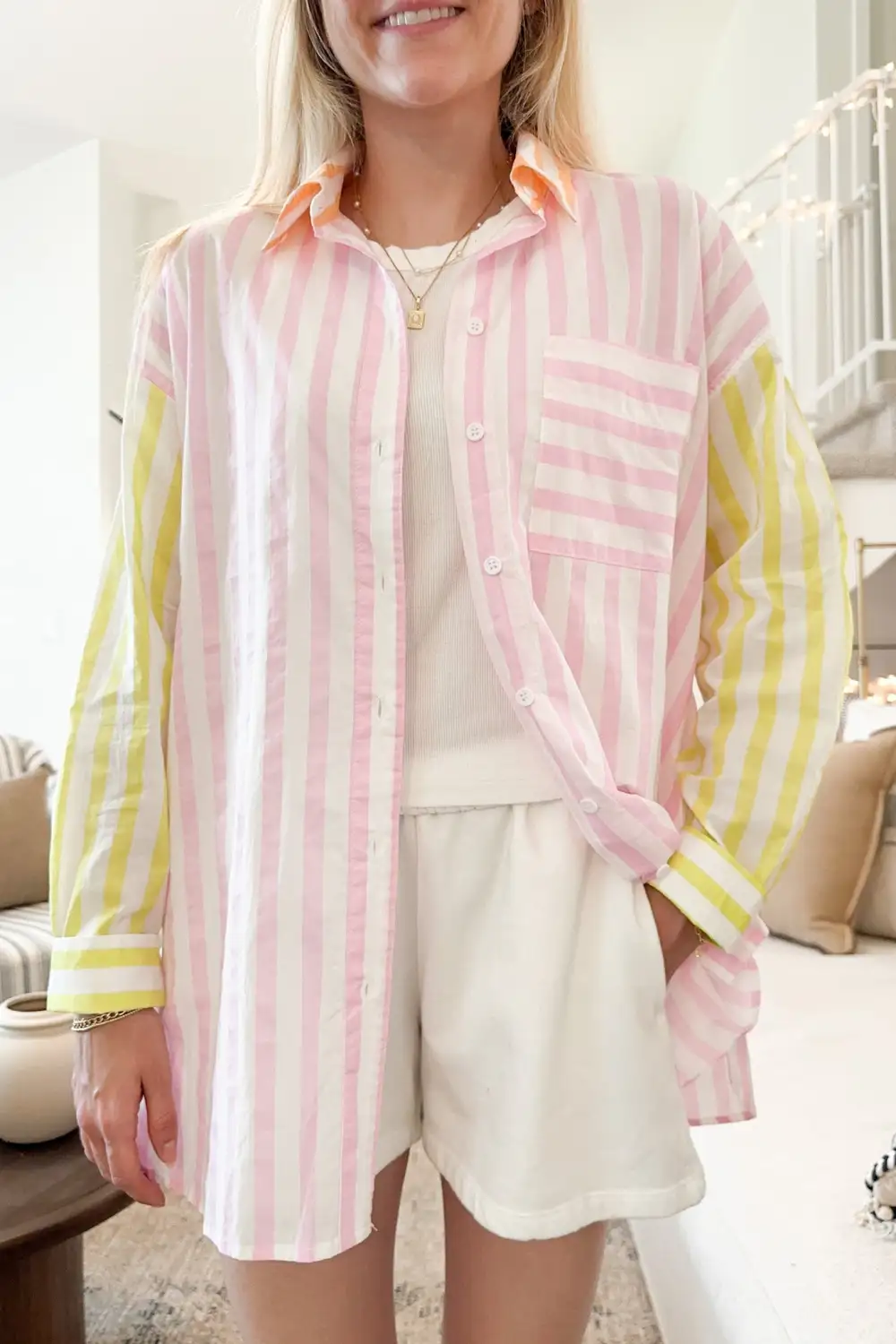 Quiet Detail Soft Button Front Button Down Shirt