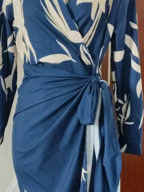 Full Size Tied Wrap Midi Dress Plus Size