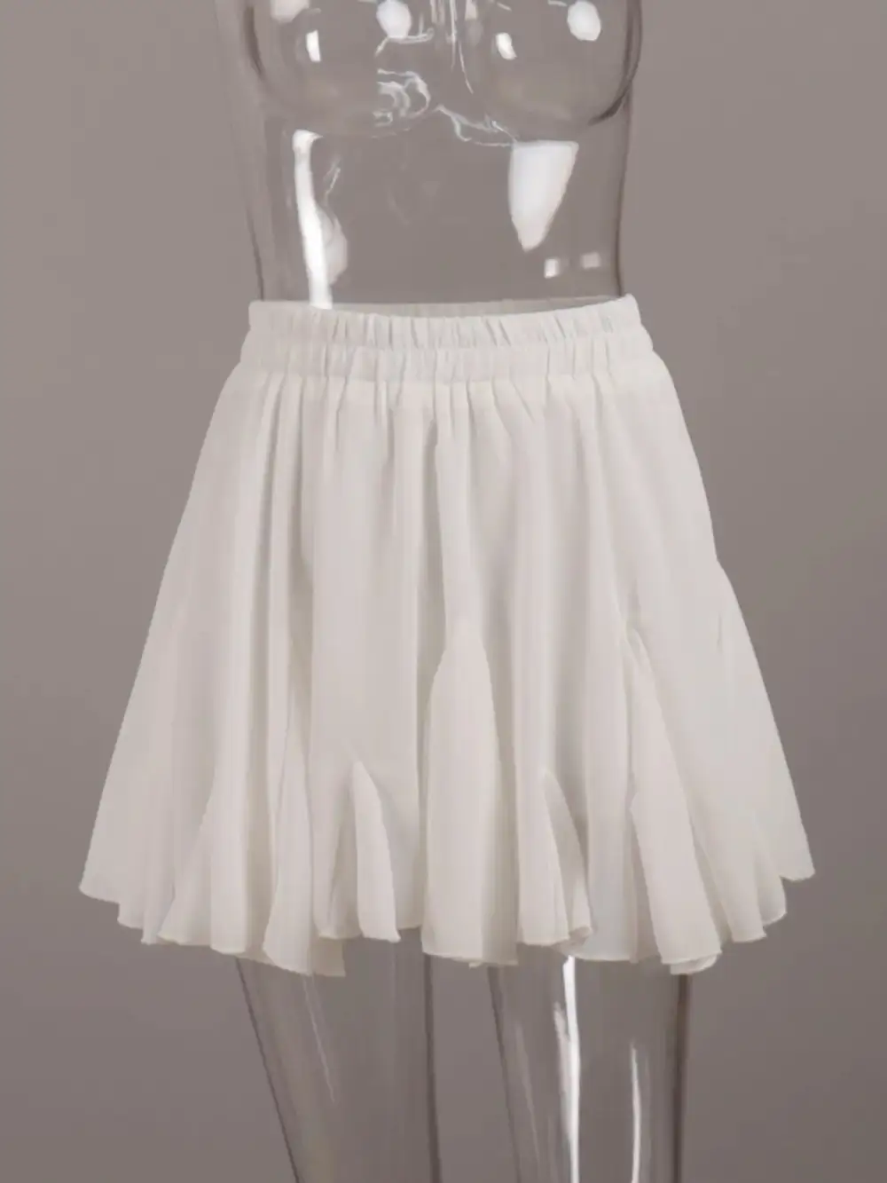 Elastic Waist Ruffled Hem Skirt