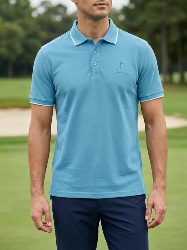 Performance Embroidered Golf Polo Shirt