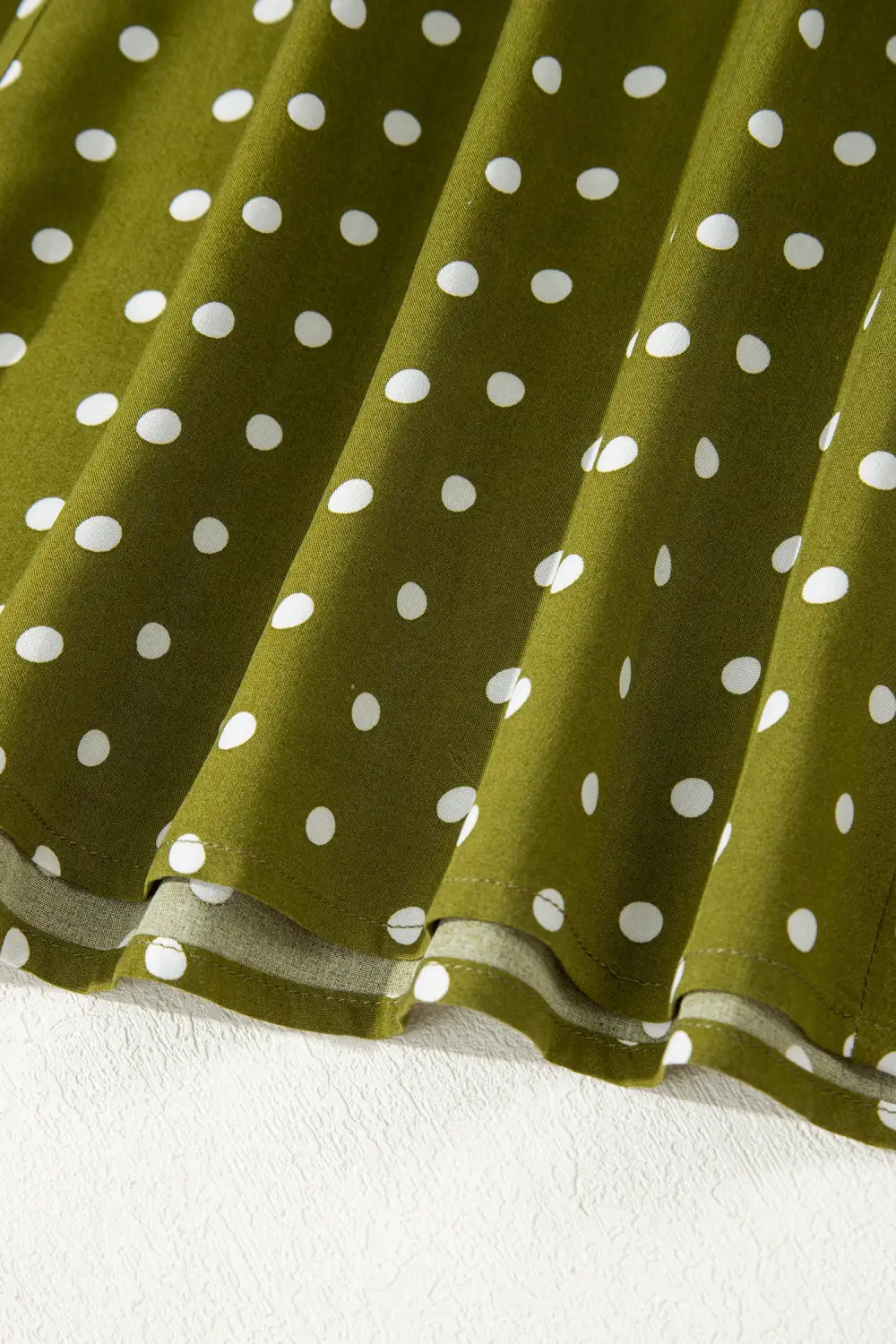 Polka Dot Printed Smocked Maxi Dress