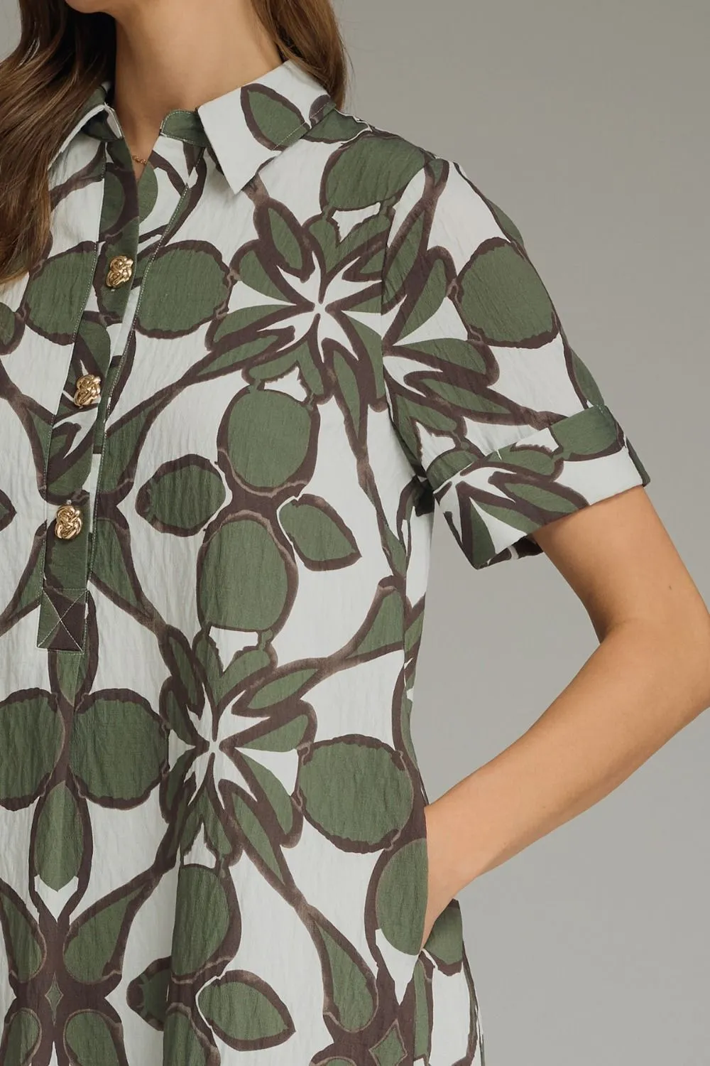 Garden Print Midi Dress