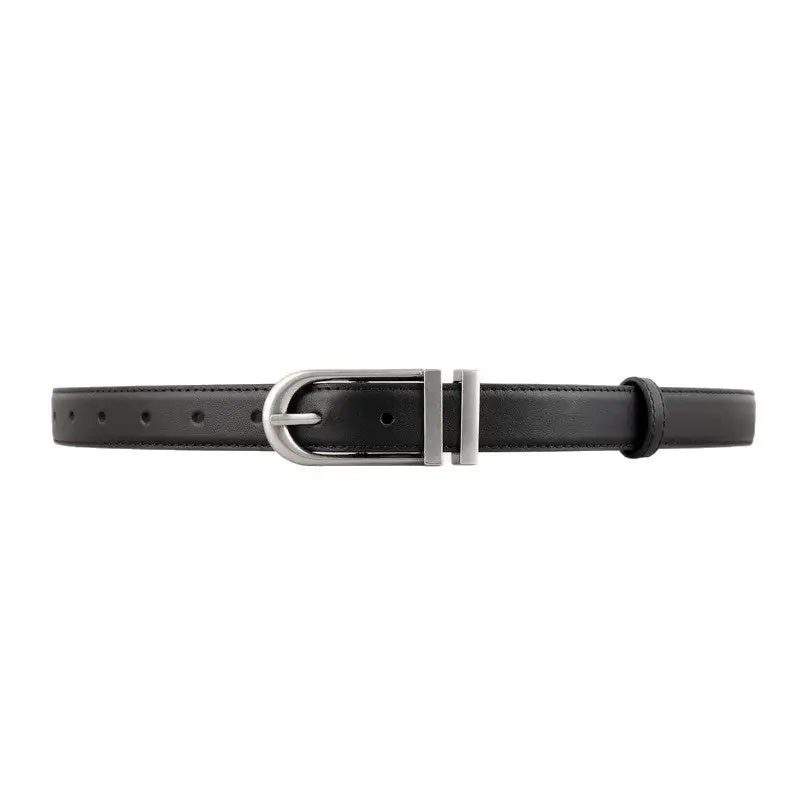 Relaxed Leather Belt with Buckle