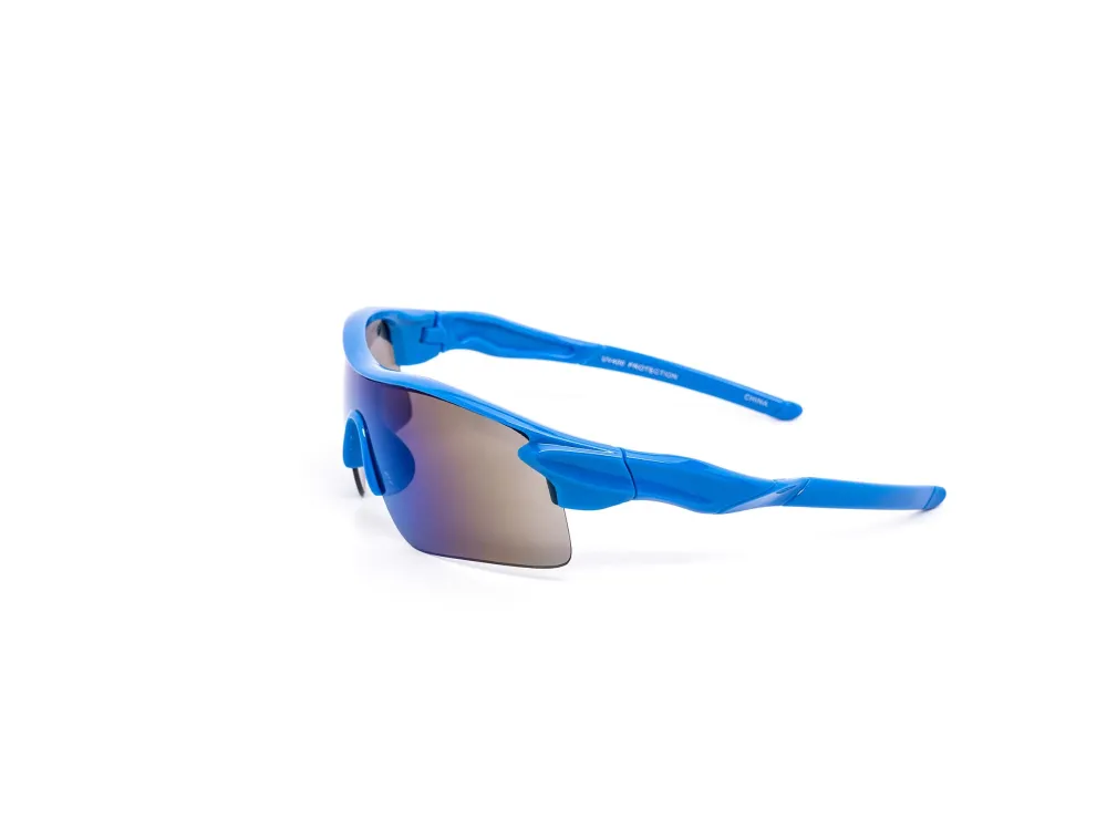 12-Pack Kids Shield Wraparound Burnt Mirror Performance Sunglasses