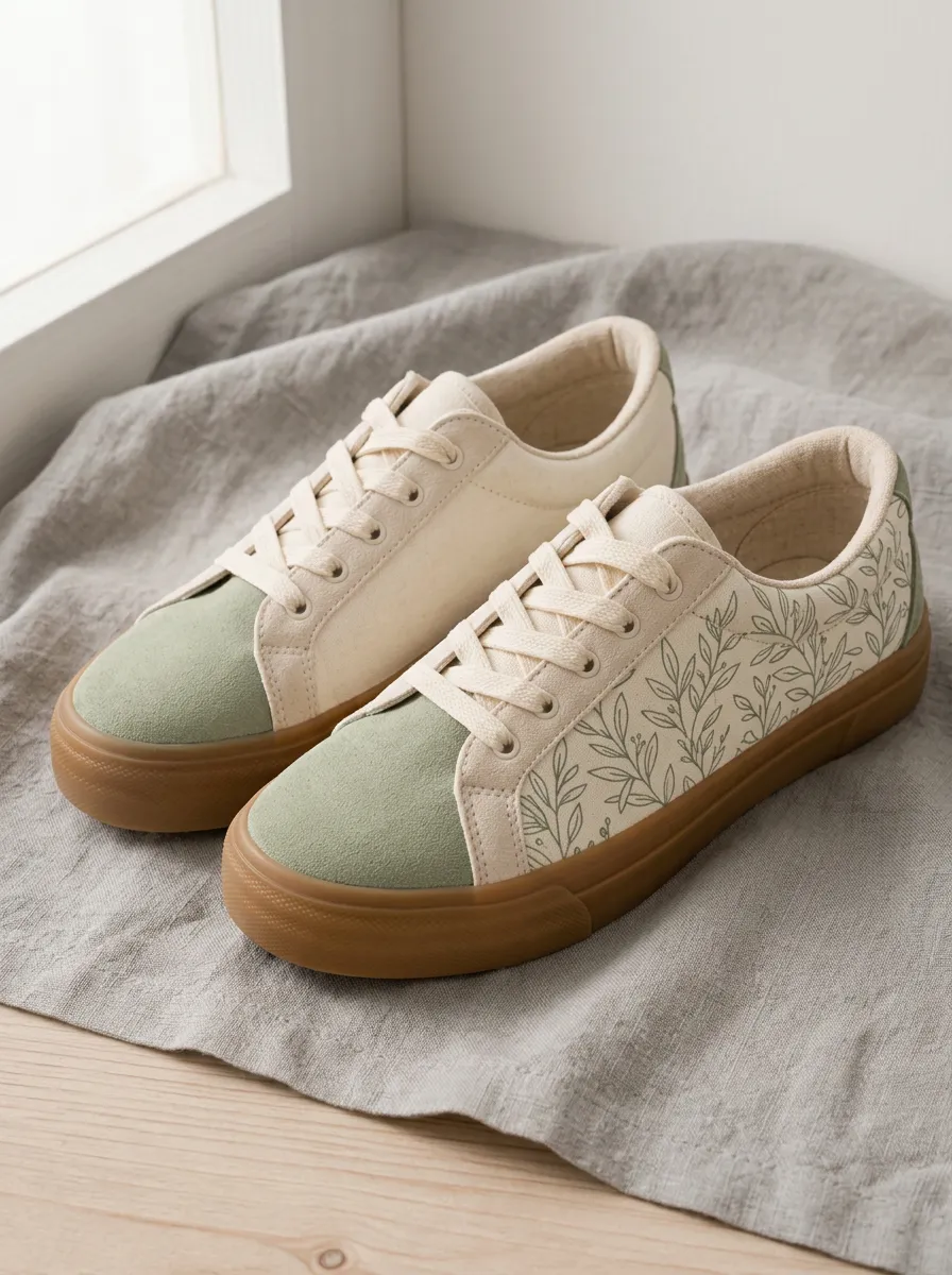 Women's Botanical Leaf Relaxed Edit Skate Shoes