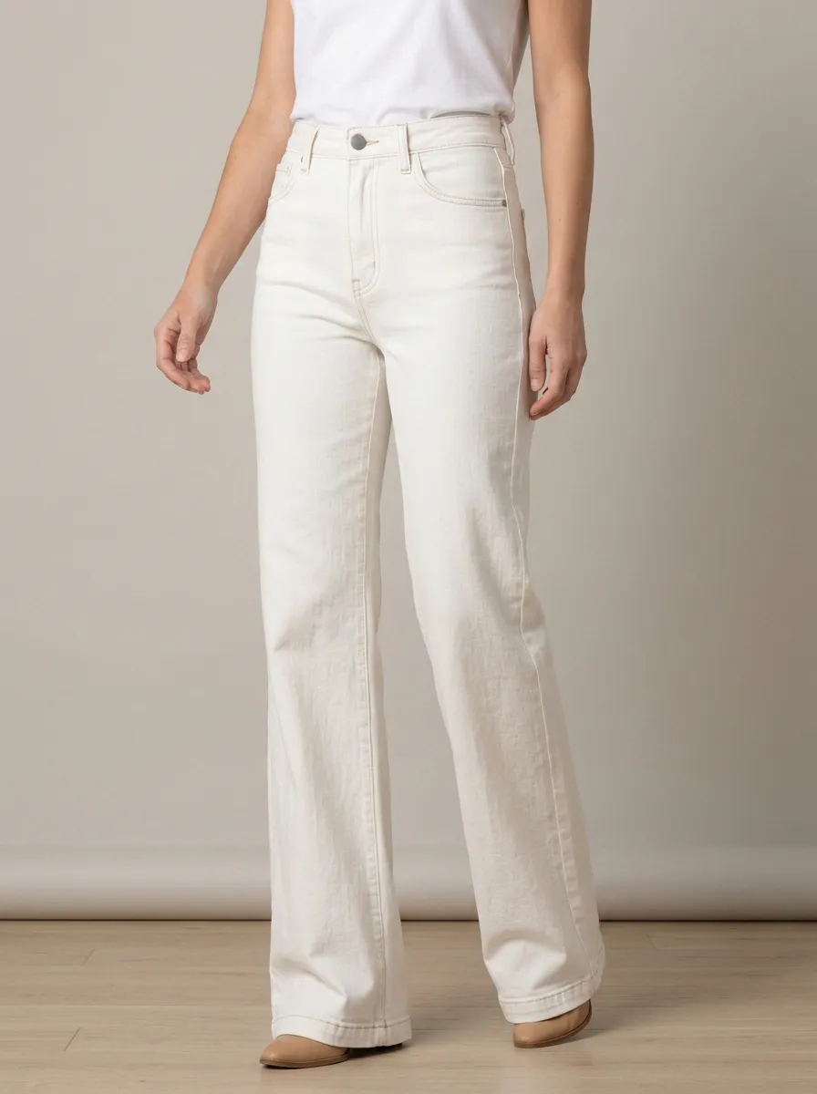 Casual-Ready High-Rise Wide-Leg Denim Jeans