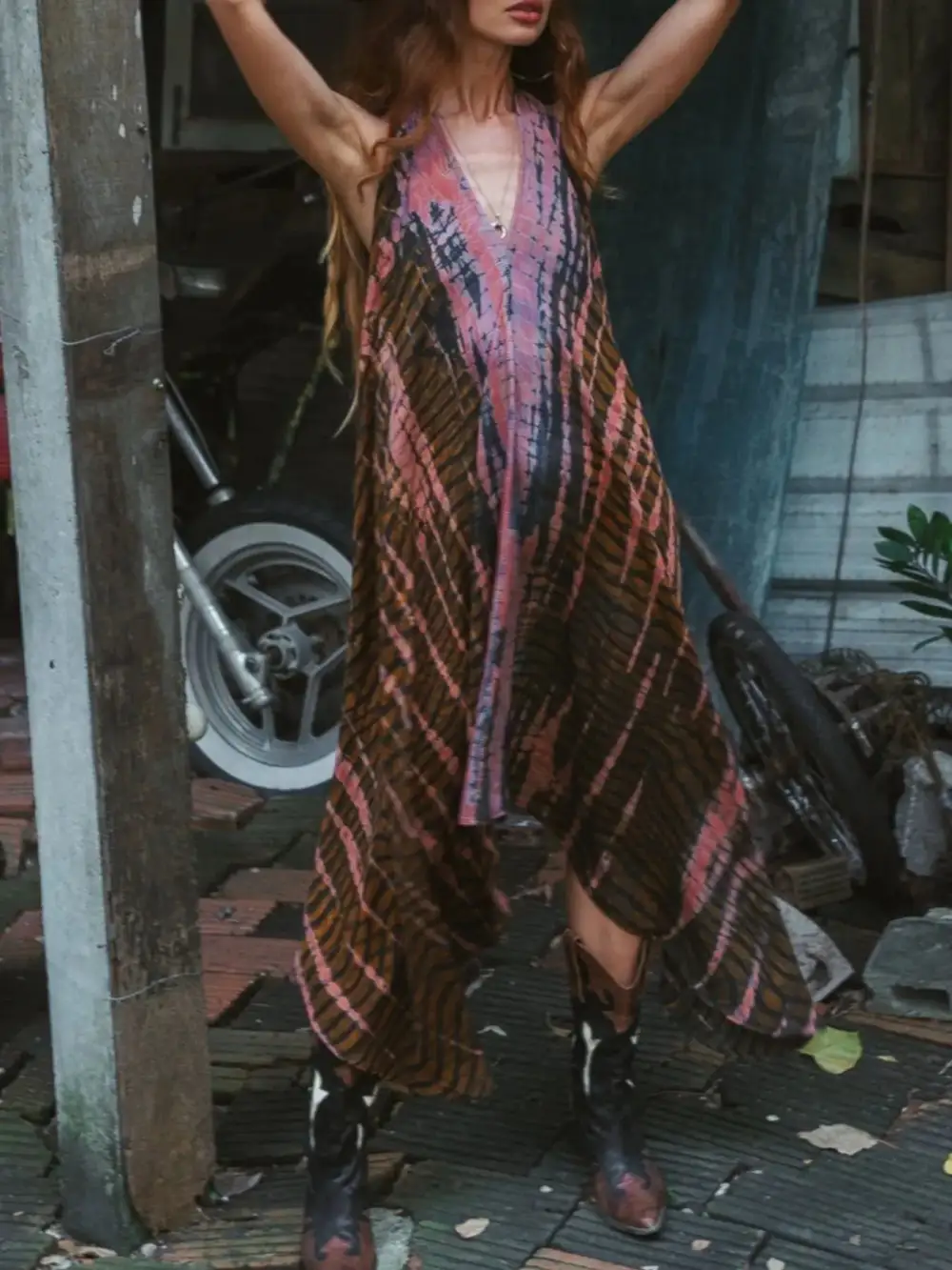 Wearable Cut Printed Dress