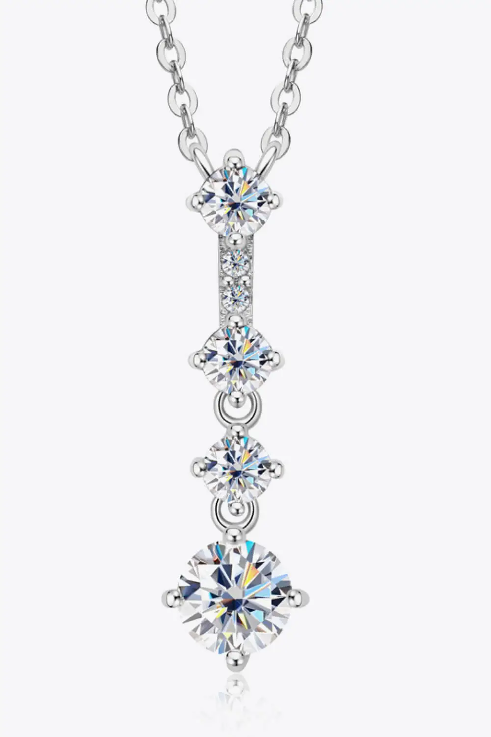 Multi Moissanite Pendant Necklace