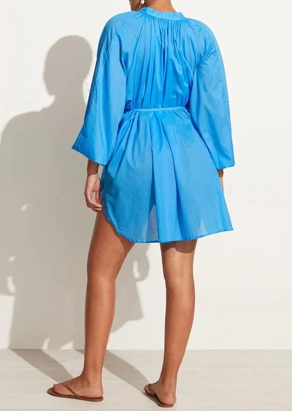 BUTTON UP SMOCK DRESS