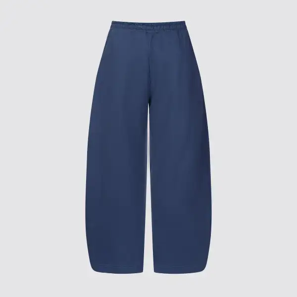 Casual Drawstring Pocketed Barrel Leg Wide Barrel Ultra Heavyweight Barrel French Terry Sweatpants