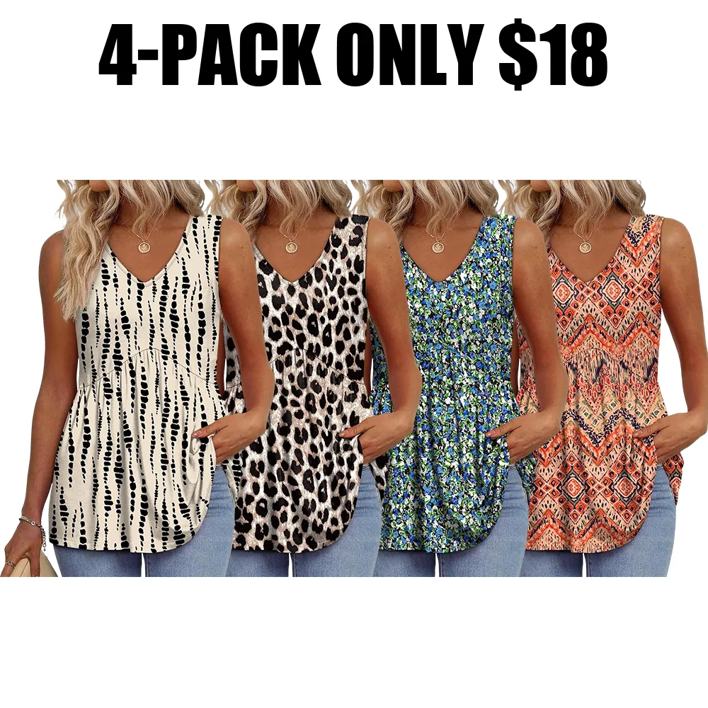 Women's V Neck Tank Tops
