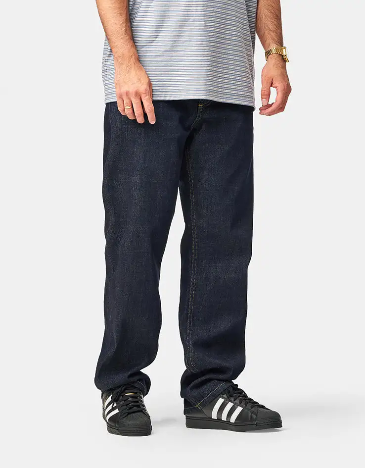 Men's Rinsed Relaxed Stretch Denim Jeans