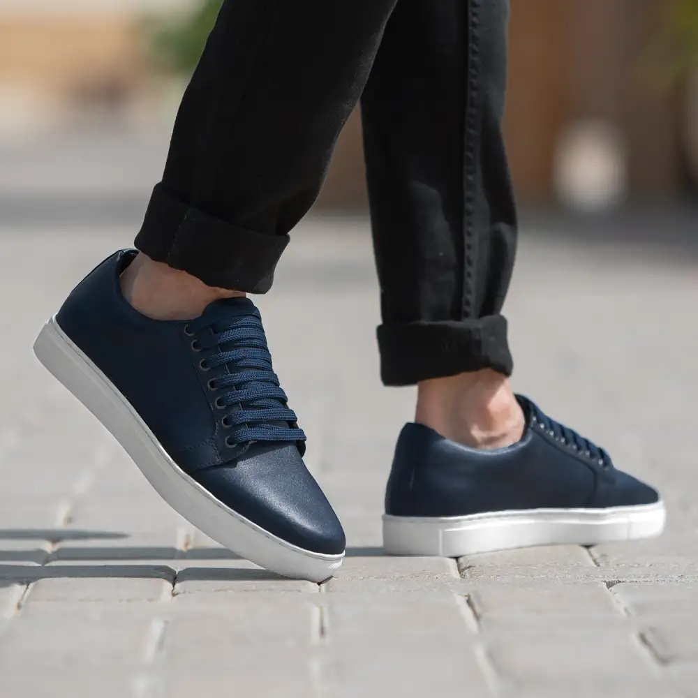Refined Leather Low Top Sneakers