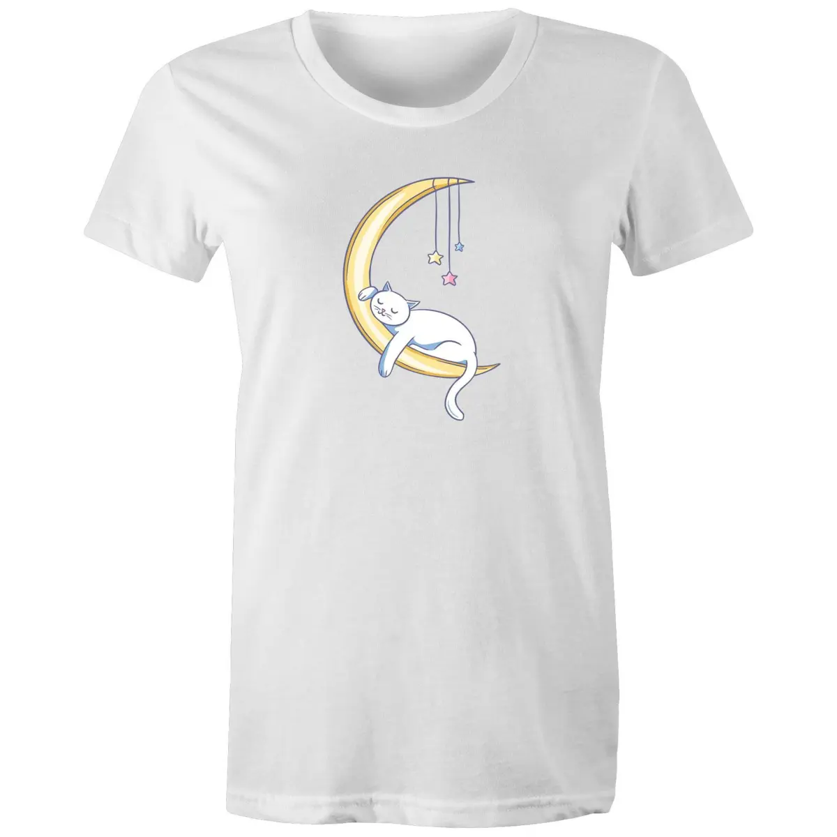 Cat Sleeping on Moon T-Shirt
