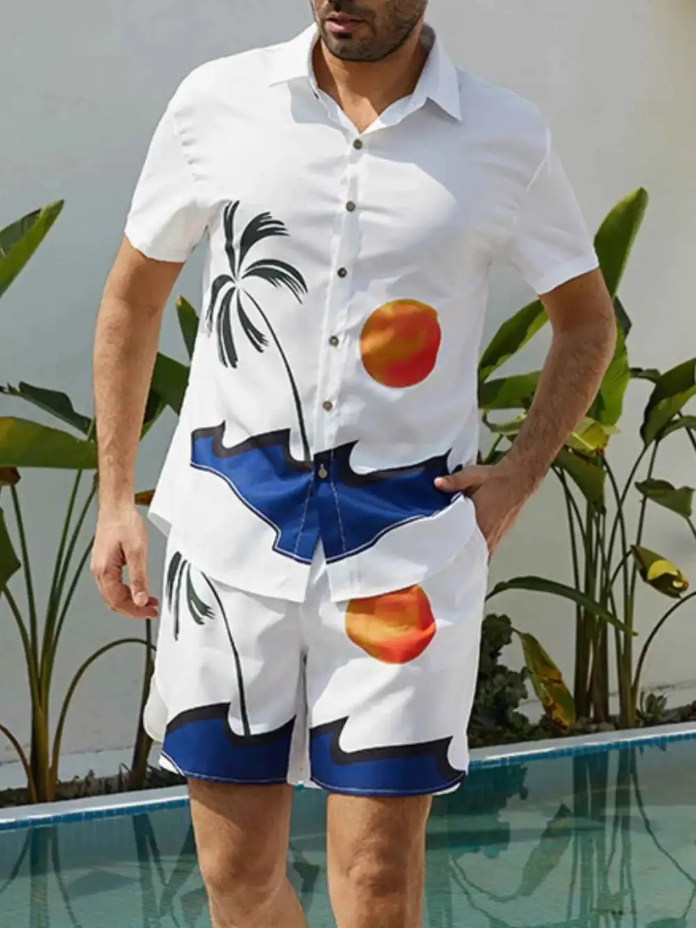 Everyday Button Up Shirt and Shorts Set