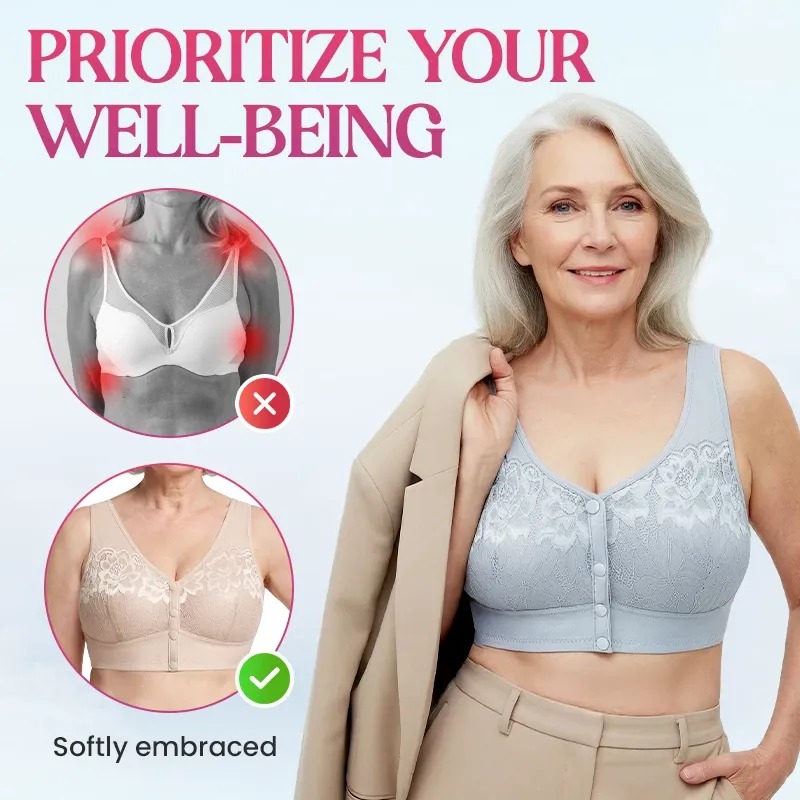 🔥Last Day💥Front Closure Breathable Cotton Lifting Bra for Seniors🔥8-Pack Only $24