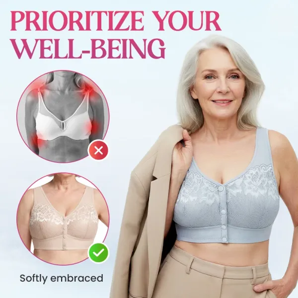 🔥Last Day💥Front Closure Breathable Cotton Lifting Bra for Seniors🔥8-Pack Only $24