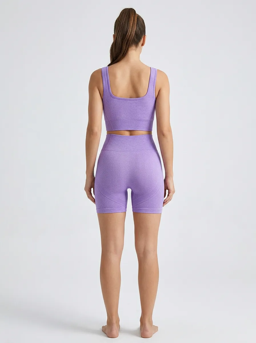 Women's Seamless Tank Tank and Shorts Active Set