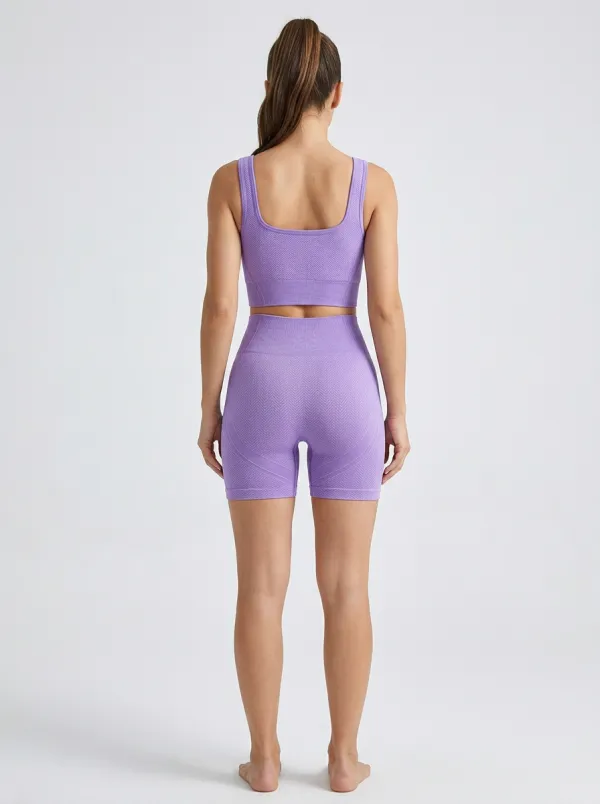Women's Seamless Tank Tank and Shorts Active Set