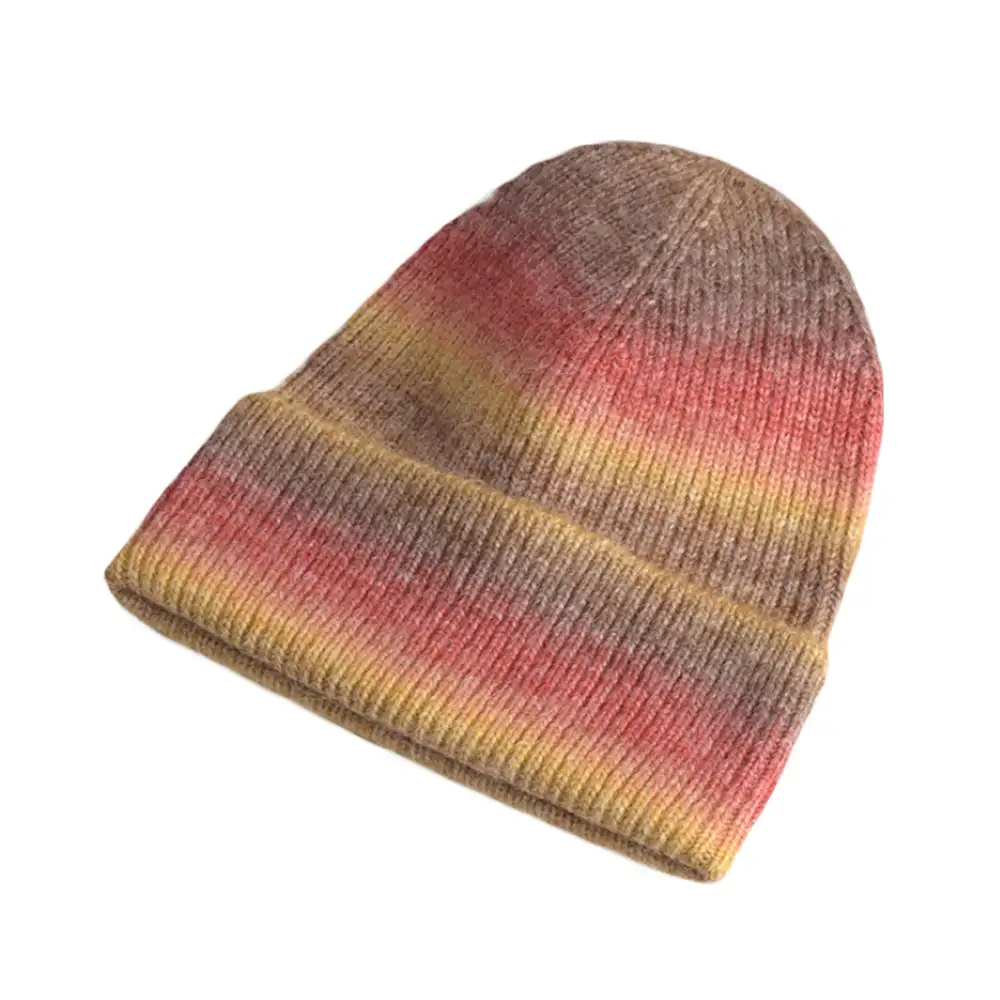 Knit Ribbed Slouchy Beanie Hat