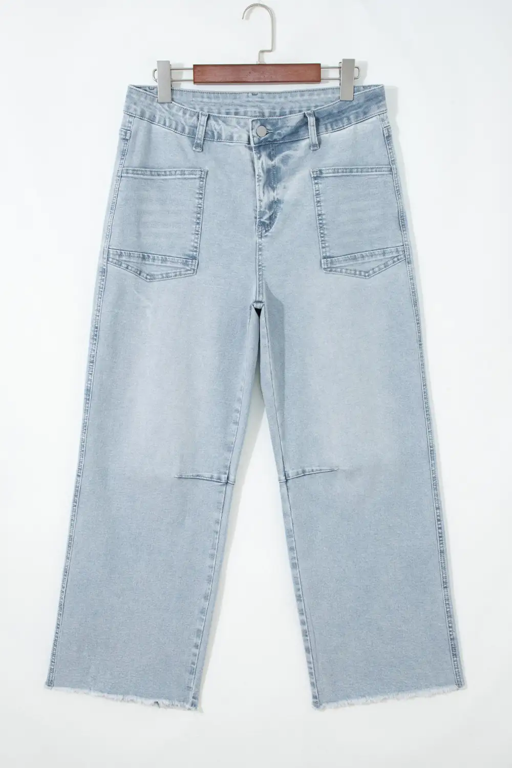 Everyday Frayed Cropped Straight Jeans
