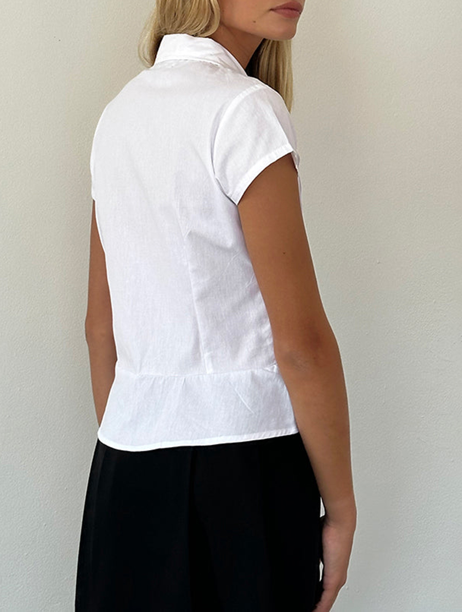 White Poplin Blouse