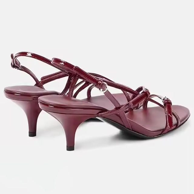 Marielle Round Toe Kitten Heel Sandals