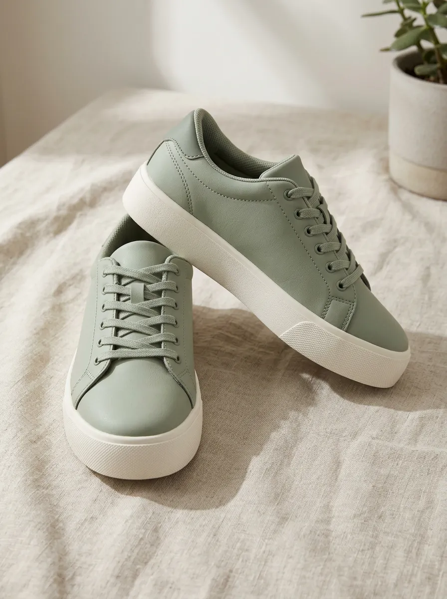 Women's Minimalist Solid Color Creative Lace-Up Skate Shoes