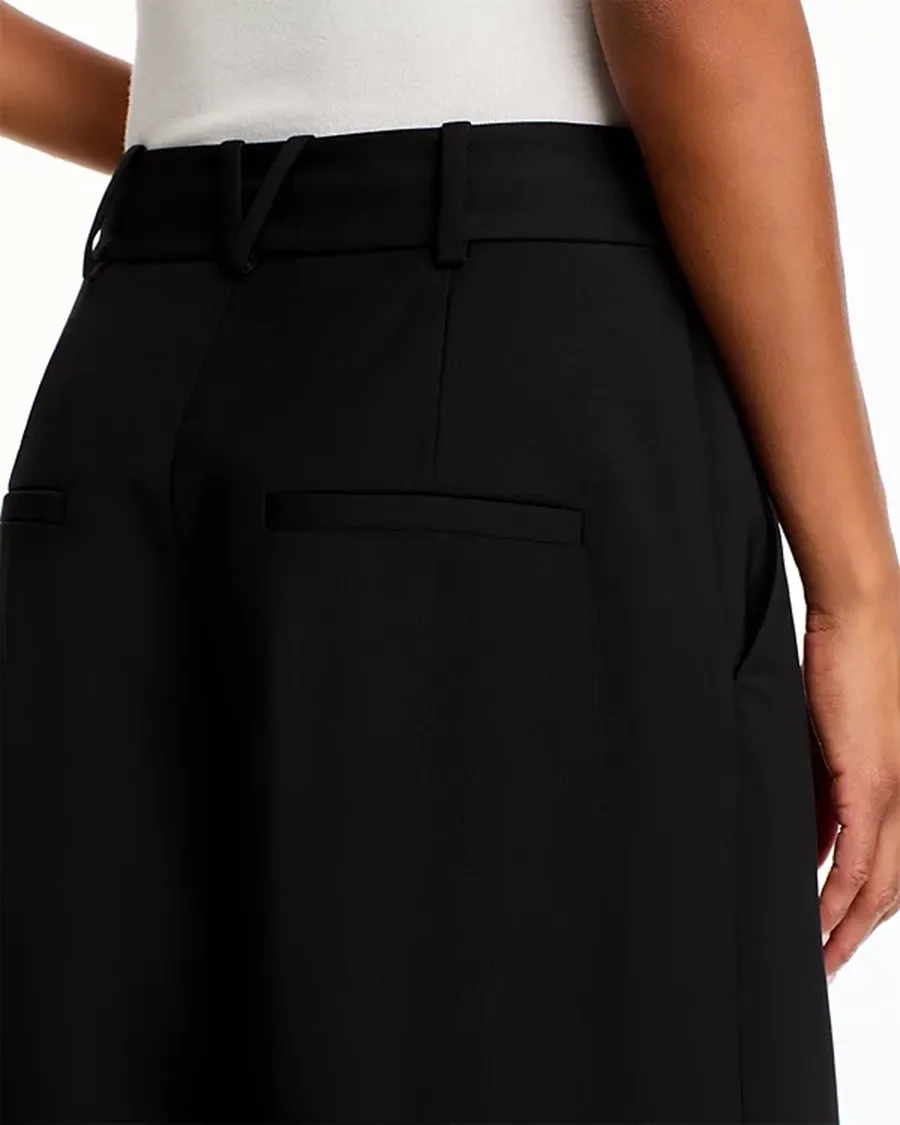 Removable Embossed Leather Belt Pants