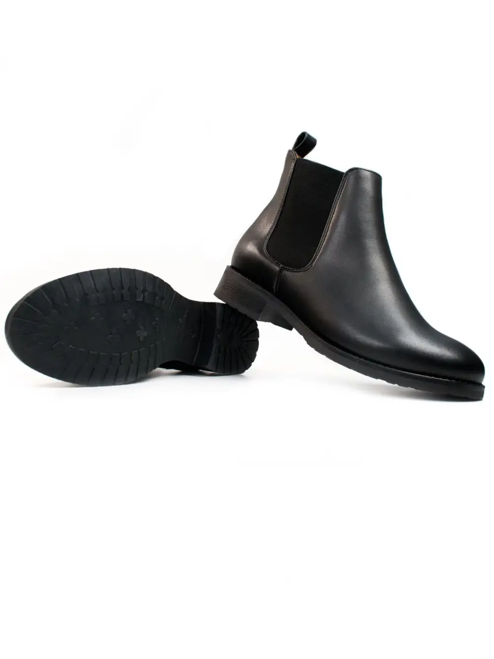 Women's Streamlined Casual Water Resistant Vegan Leather Chelsea Boots