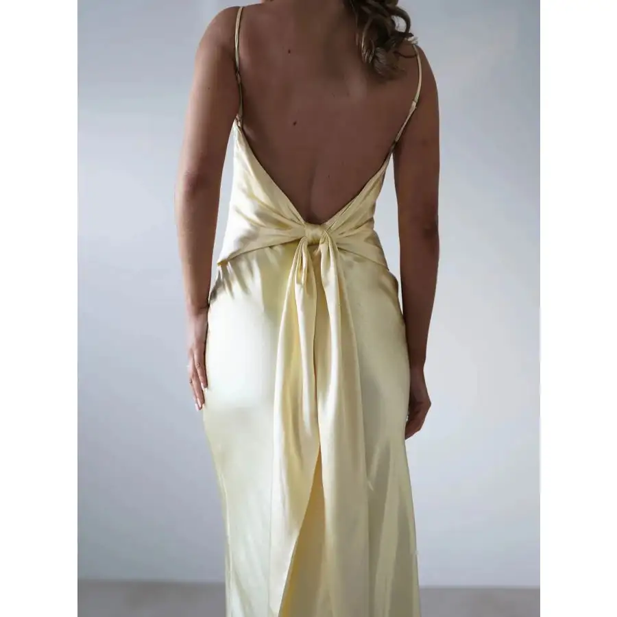 Satin Backless Cami Dress