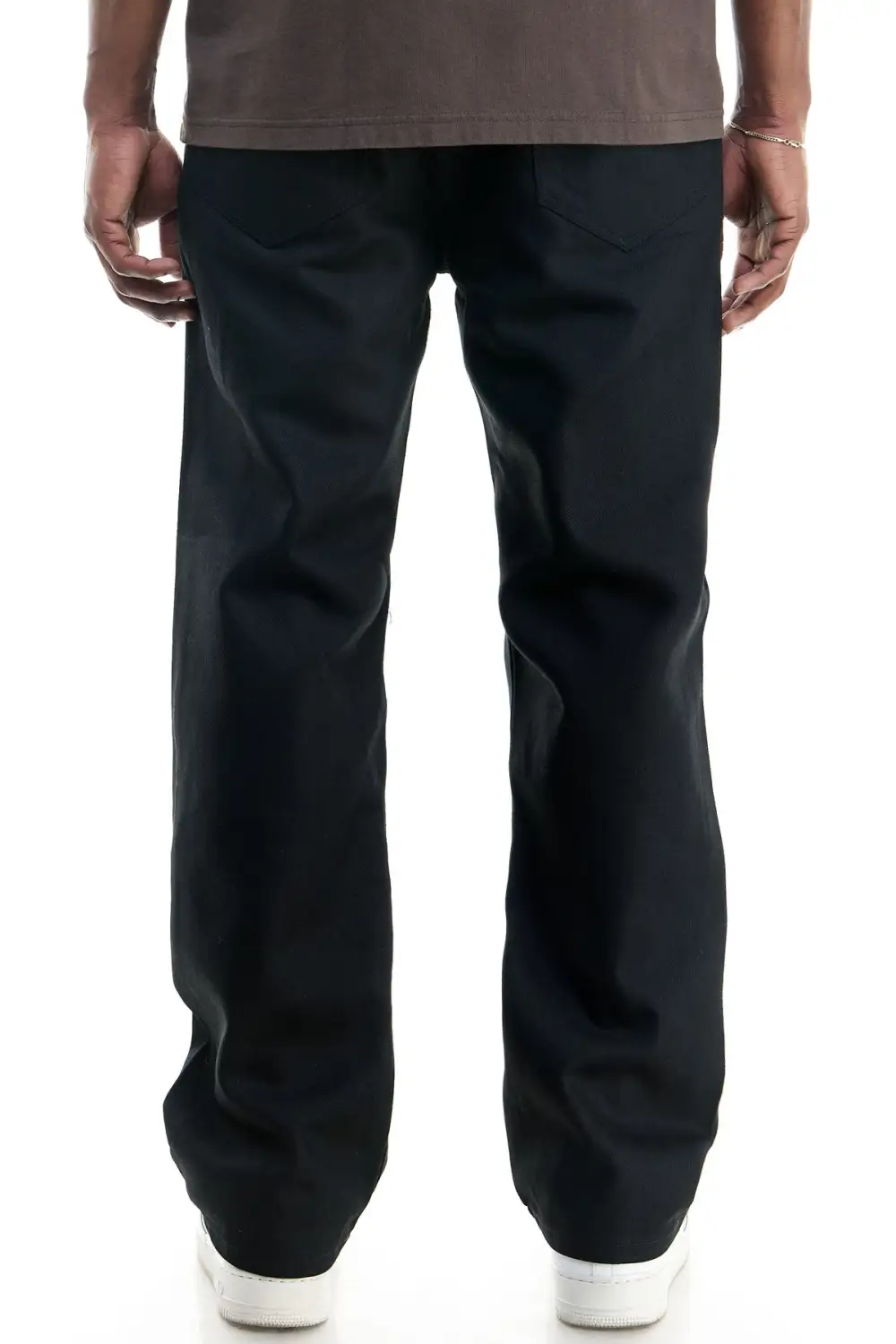 Men's Raw Hem Stretch Relaxed Jeans