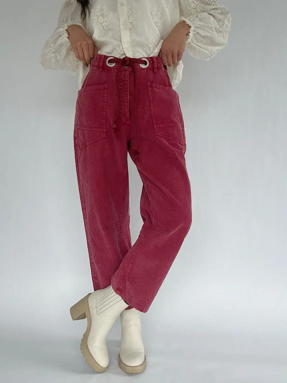 Corduroy Velvet Barrel Pants